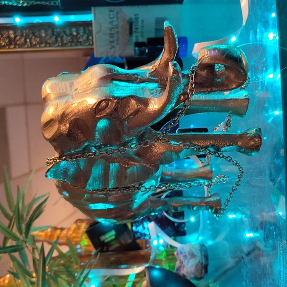 Hand Made Gold Plated Elephant From India. - Picture 4 of 9